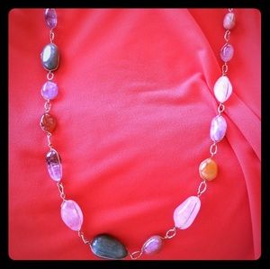 Glass bead necklace 28 inches